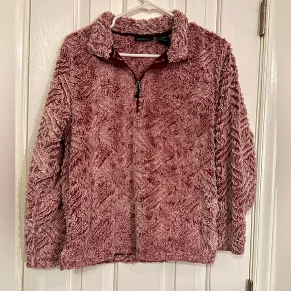Stillwater Supply Co.Pink faux Sherpa Pullover, size oversized Small - Picture 1 of 12